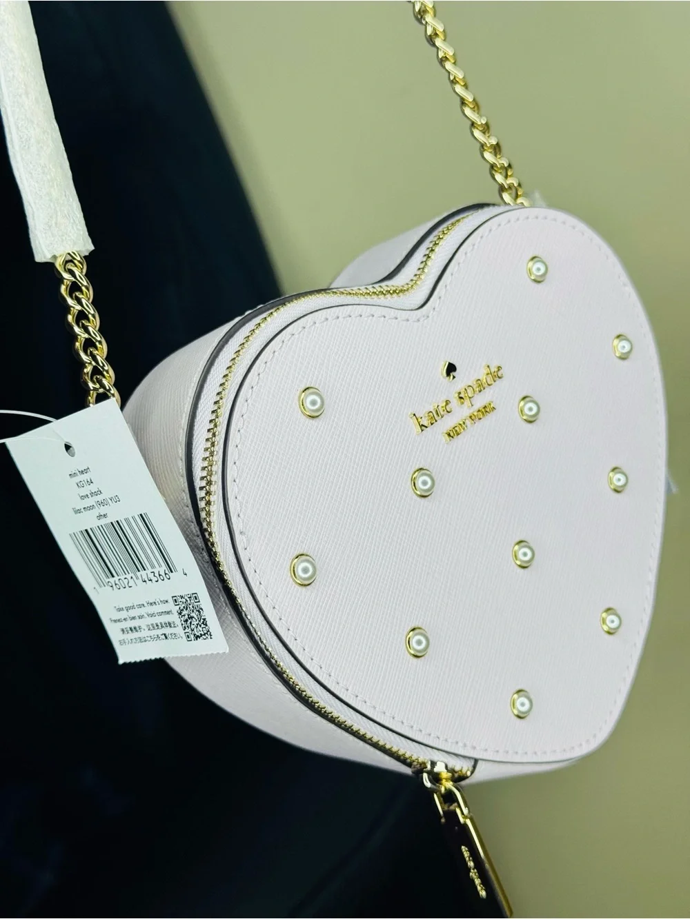 Kate Spade Pink Heart Shack Heart shaped Crossbody Bag